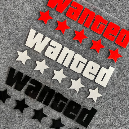 WANTED ★★★★★ Car Window Sticker