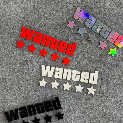 WANTED ★★★★★ Car Window Sticker
